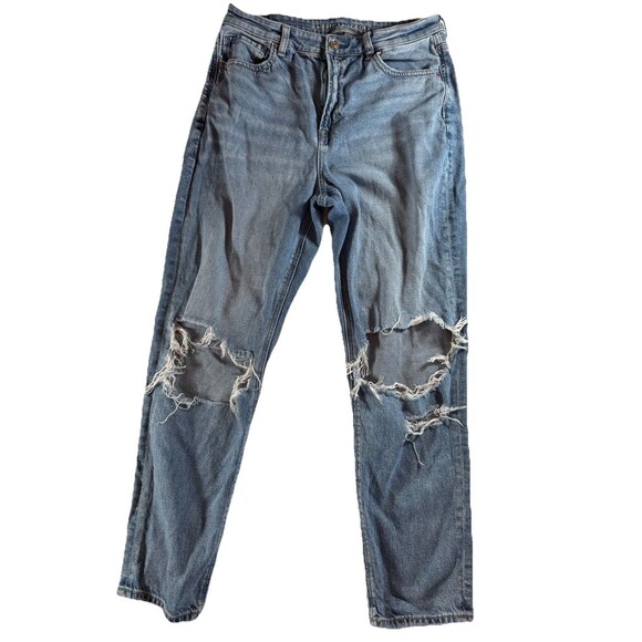 American Eagle Strigid Mom Jean Distressed Size 10 - Picture 1 of 9